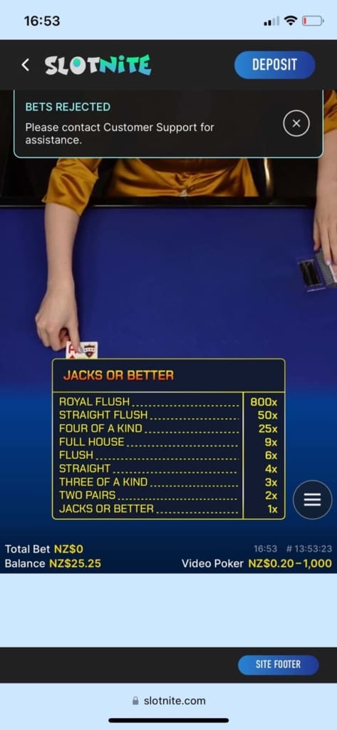 Slotnite Casino Screen