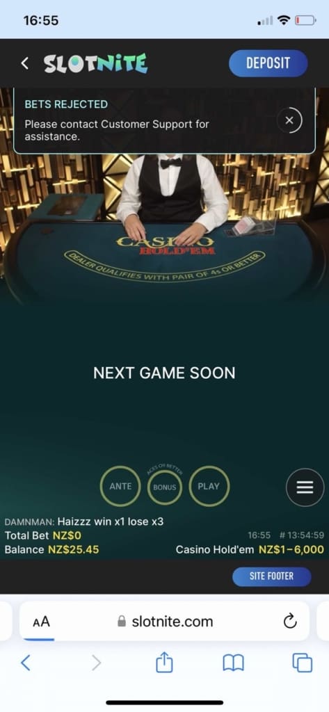Slotnite Casino Screen