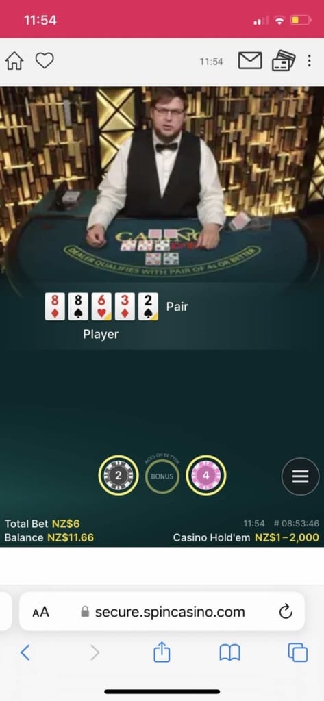 Spin Casino Screen