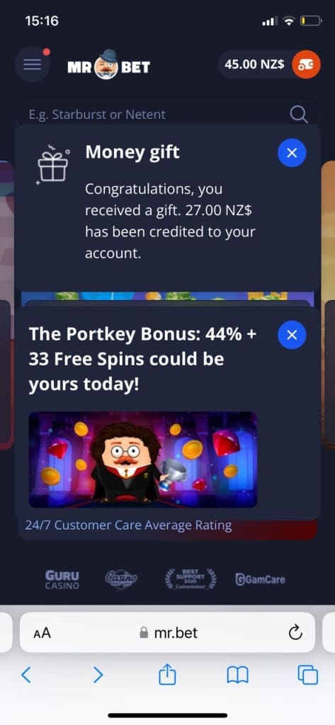 Mr Bet money gift