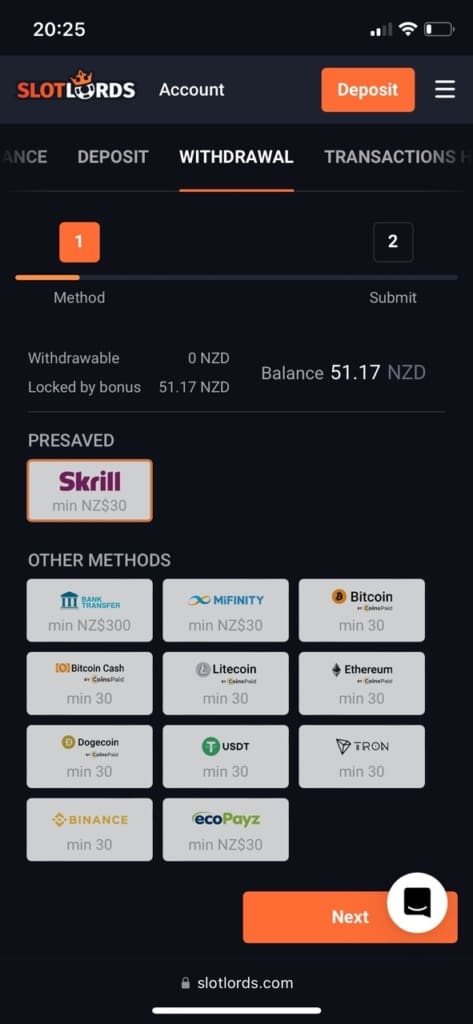 SlotLords Casino Screen