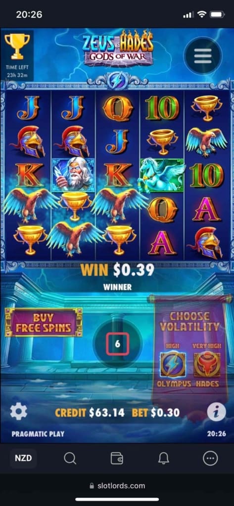 SlotLords Casino Screen