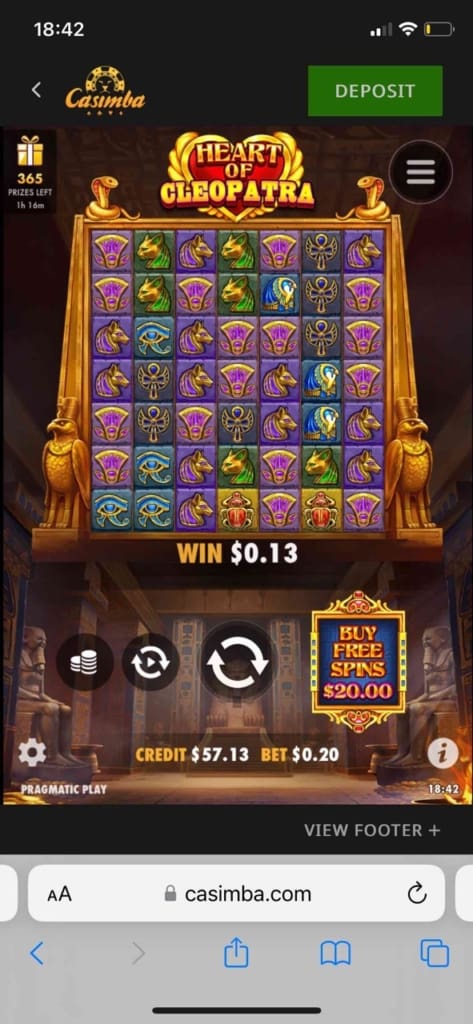 Casimba Casino Screen