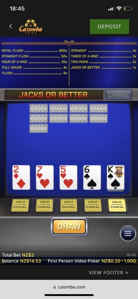 Casimba Casino Screen