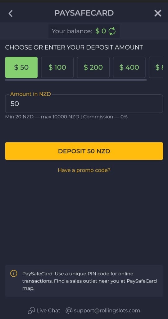 RollingSlots Casino Screen