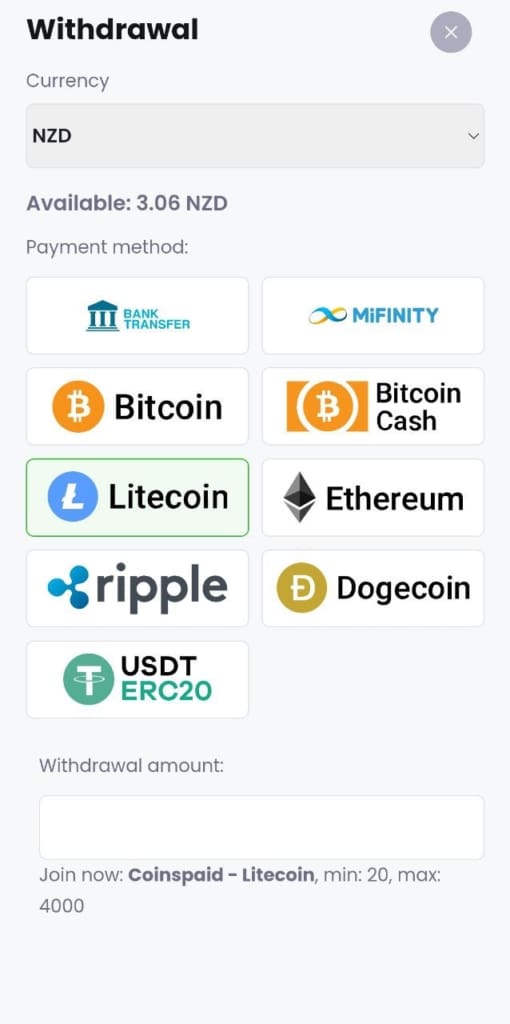 Asino Casino payment