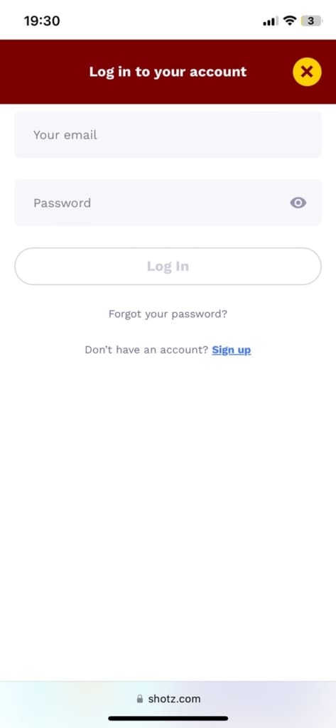 Shotz Casino Login