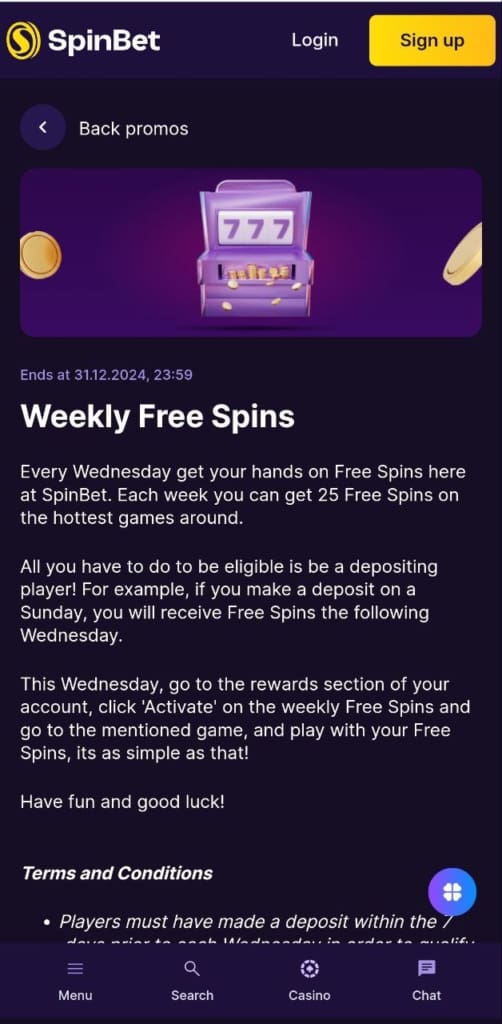 Spinbet Casino Games