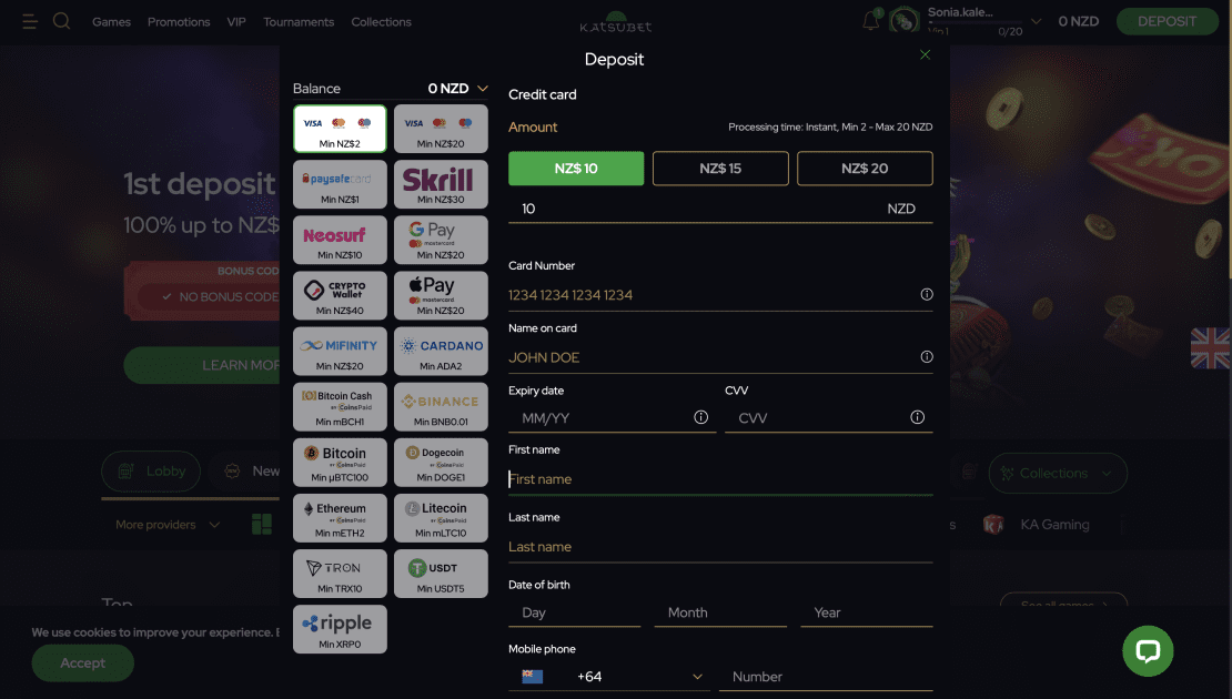 katsubet payment method